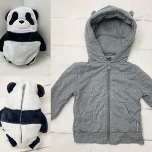 CUBCOATS Papo the Panda 2 in 1 Transforming Pullover Hoodie  Soft Plushie Sz 2T